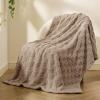 imageBedsure GentleSoft Twin Blanket for Bed  Super Soft Cozy Blankets for Kids Girls Cute Fuzzy Fleece Throws for Bedroom Couch Light Yellow 60x80 InchesLight Brown