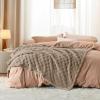 imageBedsure GentleSoft Twin Blanket for Bed  Super Soft Cozy Blankets for Kids Girls Cute Fuzzy Fleece Throws for Bedroom Couch Light Yellow 60x80 InchesLight Brown