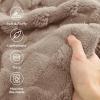imageBedsure GentleSoft Twin Blanket for Bed  Super Soft Cozy Blankets for Kids Girls Cute Fuzzy Fleece Throws for Bedroom Couch Light Yellow 60x80 InchesLight Brown