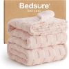 imageBedsure GentleSoft Twin Blanket for Bed  Super Soft Cozy Blankets for Kids Girls Cute Fuzzy Fleece Throws for Bedroom Couch Light Yellow 60x80 InchesLight Pink