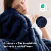 imageBedsure GentleSoft Twin Blanket for Bed  Super Soft Cozy Blankets for Kids Girls Cute Fuzzy Fleece Throws for Bedroom Couch Light Yellow 60x80 InchesNavy