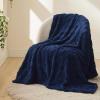 imageBedsure GentleSoft Twin Blanket for Bed  Super Soft Cozy Blankets for Kids Girls Cute Fuzzy Fleece Throws for Bedroom Couch Light Yellow 60x80 InchesNavy