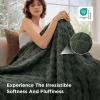 imageBedsure GentleSoft Twin Blanket for Bed  Super Soft Cozy Blankets for Kids Girls Cute Fuzzy Fleece Throws for Bedroom Couch Light Yellow 60x80 InchesOlive Green