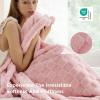 imageBedsure GentleSoft Twin Blanket for Bed  Super Soft Cozy Blankets for Kids Girls Cute Fuzzy Fleece Throws for Bedroom Couch Light Yellow 60x80 InchesPink