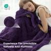 imageBedsure GentleSoft Twin Blanket for Bed  Super Soft Cozy Blankets for Kids Girls Cute Fuzzy Fleece Throws for Bedroom Couch Light Yellow 60x80 InchesPurple