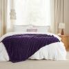 imageBedsure GentleSoft Twin Blanket for Bed  Super Soft Cozy Blankets for Kids Girls Cute Fuzzy Fleece Throws for Bedroom Couch Light Yellow 60x80 InchesPurple