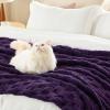 imageBedsure GentleSoft Twin Blanket for Bed  Super Soft Cozy Blankets for Kids Girls Cute Fuzzy Fleece Throws for Bedroom Couch Light Yellow 60x80 InchesPurple