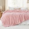 imageBedsure GentleSoft Twin Blanket for Bed  Super Soft Cozy Blankets for Kids Girls Cute Fuzzy Fleece Throws for Bedroom Couch Light Yellow 60x80 InchesPink