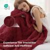 imageBedsure GentleSoft Twin Blanket for Bed  Super Soft Cozy Blankets for Kids Girls Cute Fuzzy Fleece Throws for Bedroom Couch Light Yellow 60x80 InchesRed