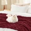 imageBedsure GentleSoft Twin Blanket for Bed  Super Soft Cozy Blankets for Kids Girls Cute Fuzzy Fleece Throws for Bedroom Couch Light Yellow 60x80 InchesRed