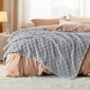 imageBedsure GentleSoft Twin Blanket for Bed  Super Soft Cozy Blankets for Kids Girls Cute Fuzzy Fleece Throws for Bedroom Couch Light Yellow 60x80 InchesSilver Grey