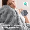 imageBedsure GentleSoft Twin Blanket for Bed  Super Soft Cozy Blankets for Kids Girls Cute Fuzzy Fleece Throws for Bedroom Couch Light Yellow 60x80 InchesSilver Grey