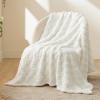 imageBedsure GentleSoft Twin Blanket for Bed  Super Soft Cozy Blankets for Kids Girls Cute Fuzzy Fleece Throws for Bedroom Couch Light Yellow 60x80 InchesWhite