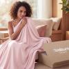 imageBedsure Lightweight Cold Blanket for Summer Bed Cooling Blanket Throw Size for Hot Sleepers Ice Cool Essentials for Hot Nights Breathable Thin Bedding for Teens Adults Navy 50 x 60Pink