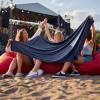 imageBedsure Lightweight Cold Blanket for Summer Bed Cooling Blanket Throw Size for Hot Sleepers Ice Cool Essentials for Hot Nights Breathable Thin Bedding for Teens Adults Navy 50 x 60Navy