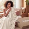 imageBedsure Lightweight Cold Blanket for Summer Bed Cooling Blanket Throw Size for Hot Sleepers Ice Cool Essentials for Hot Nights Breathable Thin Bedding for Teens Adults Navy 50 x 60Oat Milk