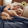 imageBedsure Lightweight Cold Blanket for Summer Bed Cooling Blanket Throw Size for Hot Sleepers Ice Cool Essentials for Hot Nights Breathable Thin Bedding for Teens Adults Navy 50 x 60Navy