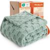 imageBedsure GentleSoft Twin Blanket for Bed  Super Soft Cozy Blankets for Kids Girls Cute Fuzzy Fleece Throws for Bedroom Couch Light Yellow 60x80 Inches01 Sage Green