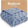 imageBedsure GentleSoft Twin Blanket for Bed  Super Soft Cozy Blankets for Kids Girls Cute Fuzzy Fleece Throws for Bedroom Couch Light Yellow 60x80 Inches02 Ashley Blue