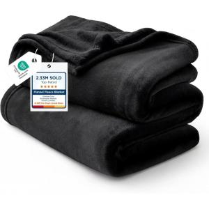 imageBedsure GentleSoft Fleece Throw Blanket for Couch Oxford Tan  Lightweight Plush Fuzzy Cozy Soft Blankets and Throws for Sofa 50x60 inches03  Black