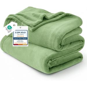 imageBedsure GentleSoft Fleece Throw Blanket for Couch Oxford Tan  Lightweight Plush Fuzzy Cozy Soft Blankets and Throws for Sofa 50x60 inchesEmerald