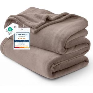 imageBedsure GentleSoft Fleece Throw Blanket for Couch Oxford Tan  Lightweight Plush Fuzzy Cozy Soft Blankets and Throws for Sofa 50x60 inchesMocha Brown