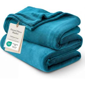 imageBedsure GentleSoft Fleece Throw Blanket for Couch Oxford Tan  Lightweight Plush Fuzzy Cozy Soft Blankets and Throws for Sofa 50x60 inchesTeal Blue