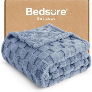 imageBedsure GentleSoft Twin Blanket for Bed  Super Soft Cozy Blankets for Kids Girls Cute Fuzzy Fleece Throws for Bedroom Couch Light Yellow 60x80 Inches02 Ashley Blue