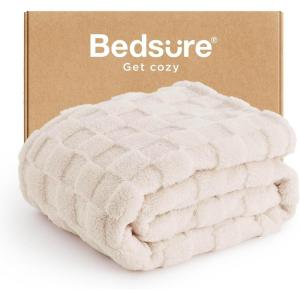 imageBedsure GentleSoft Twin Blanket for Bed  Super Soft Cozy Blankets for Kids Girls Cute Fuzzy Fleece Throws for Bedroom Couch Light Yellow 60x80 InchesCream