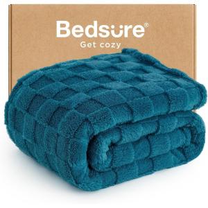 imageBedsure GentleSoft Twin Blanket for Bed  Super Soft Cozy Blankets for Kids Girls Cute Fuzzy Fleece Throws for Bedroom Couch Light Yellow 60x80 InchesTeal