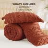 imageBedsure Boho Comforter Set Queen  Olive Green Tufted Queen Size Comforter 3 Pieces FarmhouseStyle Embroidery Bed Set Soft Fluffy Geometric Pattern Bedding for All Seasons27  Terracotta  Elegant