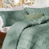 imageBedsure Boho Comforter Set Queen  Olive Green Tufted Queen Size Comforter 3 Pieces FarmhouseStyle Embroidery Bed Set Soft Fluffy Geometric Pattern Bedding for All Seasons14  Green  Elegant