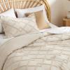imageBedsure Boho Comforter Set Queen  Olive Green Tufted Queen Size Comforter 3 Pieces FarmhouseStyle Embroidery Bed Set Soft Fluffy Geometric Pattern Bedding for All Seasons04  Beige  Diamond Like
