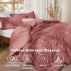 imageBedsure Boho Comforter Set Queen  Olive Green Tufted Queen Size Comforter 3 Pieces FarmhouseStyle Embroidery Bed Set Soft Fluffy Geometric Pattern Bedding for All Seasons25  Grayish Pink  Elegant