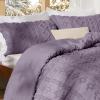 imageBedsure Boho Comforter Set Queen  Olive Green Tufted Queen Size Comforter 3 Pieces FarmhouseStyle Embroidery Bed Set Soft Fluffy Geometric Pattern Bedding for All Seasons26  Grayish Purple  Elegant