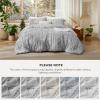 imageBedsure Boho Comforter Set Queen  Olive Green Tufted Queen Size Comforter 3 Pieces FarmhouseStyle Embroidery Bed Set Soft Fluffy Geometric Pattern Bedding for All Seasons18  Light Grey  Elegant