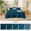 imageBedsure Boho Comforter Set Queen  Olive Green Tufted Queen Size Comforter 3 Pieces FarmhouseStyle Embroidery Bed Set Soft Fluffy Geometric Pattern Bedding for All Seasons16  Teal  Elegant