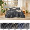 imageBedsure Boho Comforter Set Queen  Olive Green Tufted Queen Size Comforter 3 Pieces FarmhouseStyle Embroidery Bed Set Soft Fluffy Geometric Pattern Bedding for All Seasons19  Dark Grey  Elegant