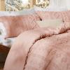 imageBedsure Boho Comforter Set Queen  Olive Green Tufted Queen Size Comforter 3 Pieces FarmhouseStyle Embroidery Bed Set Soft Fluffy Geometric Pattern Bedding for All Seasons24  Light Pink  Elegant