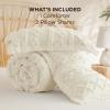 imageBedsure Boho Comforter Set Queen  Olive Green Tufted Queen Size Comforter 3 Pieces FarmhouseStyle Embroidery Bed Set Soft Fluffy Geometric Pattern Bedding for All Seasons11  Ivory  Elegant