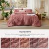 imageBedsure Boho Comforter Set Queen  Olive Green Tufted Queen Size Comforter 3 Pieces FarmhouseStyle Embroidery Bed Set Soft Fluffy Geometric Pattern Bedding for All Seasons25  Grayish Pink  Elegant