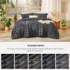 imageBedsure Boho Comforter Set Queen  Olive Green Tufted Queen Size Comforter 3 Pieces FarmhouseStyle Embroidery Bed Set Soft Fluffy Geometric Pattern Bedding for All Seasons19  Dark Grey  Elegant
