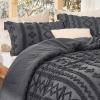 imageBedsure Boho Comforter Set Queen  Olive Green Tufted Queen Size Comforter 3 Pieces FarmhouseStyle Embroidery Bed Set Soft Fluffy Geometric Pattern Bedding for All Seasons19  Dark Grey  Elegant