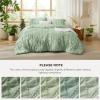 imageBedsure Boho Comforter Set Queen  Olive Green Tufted Queen Size Comforter 3 Pieces FarmhouseStyle Embroidery Bed Set Soft Fluffy Geometric Pattern Bedding for All Seasons13  Sage Green  Elegant