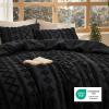 imageBedsure Boho Comforter Set Queen  Olive Green Tufted Queen Size Comforter 3 Pieces FarmhouseStyle Embroidery Bed Set Soft Fluffy Geometric Pattern Bedding for All Seasons20  Black  Elegant
