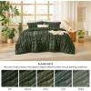 imageBedsure Boho Comforter Set Queen  Olive Green Tufted Queen Size Comforter 3 Pieces FarmhouseStyle Embroidery Bed Set Soft Fluffy Geometric Pattern Bedding for All Seasons14  Olive Green  Elegant
