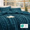 imageBedsure Boho Comforter Set Queen  Olive Green Tufted Queen Size Comforter 3 Pieces FarmhouseStyle Embroidery Bed Set Soft Fluffy Geometric Pattern Bedding for All Seasons16  Teal  Elegant