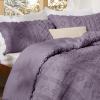 imageBedsure Boho Comforter Set Queen  Olive Green Tufted Queen Size Comforter 3 Pieces FarmhouseStyle Embroidery Bed Set Soft Fluffy Geometric Pattern Bedding for All Seasons26  Grayish Purple  Elegant
