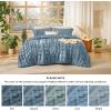 imageBedsure Boho Comforter Set Queen  Olive Green Tufted Queen Size Comforter 3 Pieces FarmhouseStyle Embroidery Bed Set Soft Fluffy Geometric Pattern Bedding for All Seasons21  Dusty Blue  Elegant