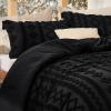 imageBedsure Boho Comforter Set Queen  Olive Green Tufted Queen Size Comforter 3 Pieces FarmhouseStyle Embroidery Bed Set Soft Fluffy Geometric Pattern Bedding for All Seasons20  Black  Elegant